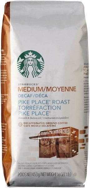 Starbucks - Coffee, Ground, Pike Place Decaf, 1 Lb Bag - Exact Tool & Supply
