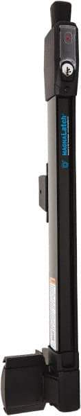 D&D Technologies - 3-3/4" Bar Latch Length, 2.87" High, Polymer Adjustable Gate Latch - Black Finish, 1.34" Bar Latch Projection, 7/8" Hole Diam - Exact Tool & Supply