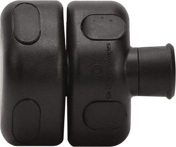 D&D Technologies - 1-1/4" Bar Latch Length, 2-3/4" High, Polymer Adjustable Gate Latch - Black Finish, 1/2" Hole Diam - Exact Tool & Supply