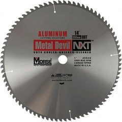 M.K. MORSE - 14" Diam, 1" Arbor Hole Diam, 80 Tooth Wet & Dry Cut Saw Blade - Exact Tool & Supply