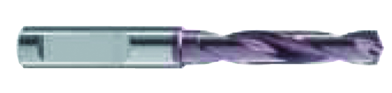 1/4 E Dia. - Carbide HP 3XD Drill-140° Point-Coolant-Firex-Notch Shank - Exact Tool & Supply