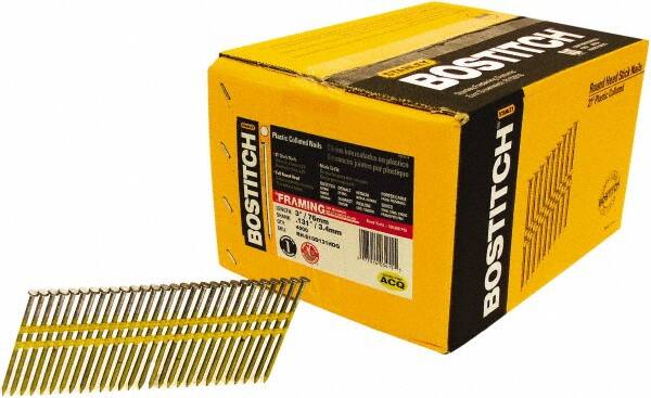 Stanley Bostitch - 11 Gauge 0.131" Shank Diam 3" Long Framing Nails for Power Nailers - Exact Tool & Supply