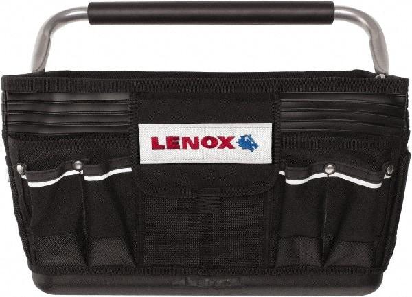 Lenox - 23 Pocket Black Ballistic Nylon Tool Bag - 19" Wide x 10" Deep x 12" High - Exact Tool & Supply
