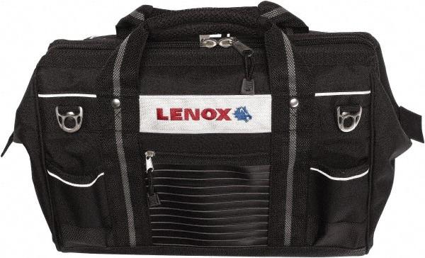 Lenox - 19 Pocket Black Ballistic Polyester Tool Bag - 16" Wide x 10-1/2" Deep x 10-1/2" High - Exact Tool & Supply