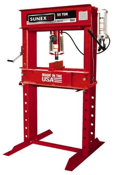 Sunex Tools - 50 Ton Manual Shop Press - 8-1/4 Inch Stroke - Exact Tool & Supply