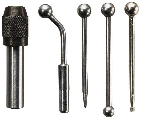 General - Single End, Center Finder Set Mechanical - Includes 4 Attachments, Case, Holder, 4 Pieces - Exact Tool & Supply