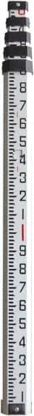 Johnson Level & Tool - Optical Level Aluminum Grade Rod - 4 Sections, 8 Ft. Overall Length - Exact Tool & Supply