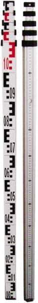 Johnson Level & Tool - Optical Level Aluminum Grade Rod - 5 Sections, 4m Overall Length - Exact Tool & Supply