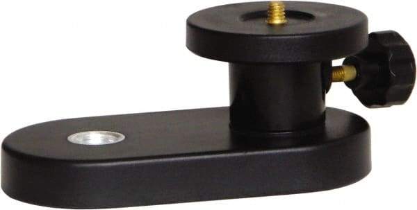 Johnson Level & Tool - 3-3/4 Inch Long x 5-1/2 Inch Wide, Level Tripod Adapter - Black, Use With 5/8 Inch-11 Threaded Tripod - Exact Tool & Supply