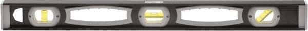 Johnson Level & Tool - Magnetic 78" Long 5 Vial I-Beam Level - Aluminum, Black, 3 Plumb & 2 Level Vials - Exact Tool & Supply