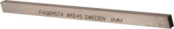 Seco - WKE45 Cobalt Square Tool Bit Blank - 6mm Wide x 6mm High x 100mm OAL - Exact Tool & Supply