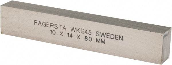 Seco - WKE45 Cobalt Rectangular Tool Bit Blank - 10mm Wide x 14mm High x 80mm OAL - Exact Tool & Supply