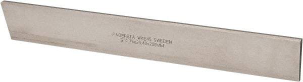 Seco - 4.76 mm Wide x 1 Inch High x 8 Inch Long, Parallel Cutoff Blade - WKE45 Grade, Bright Finish - Exact Tool & Supply