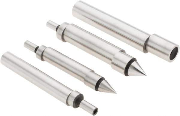 Value Collection - Double, Single End, Edge Finder Set - Ball, Conical, Cylindrical Head Type, Includes 4 Attachments, 4 Pieces - Exact Tool & Supply