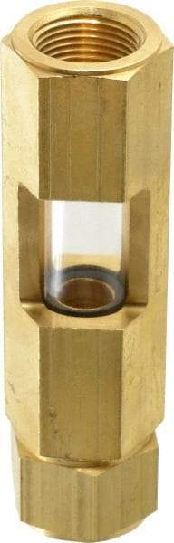 LDI Industries - 3/4" Thread, 4-3/4" OAL, Inline Sight Glass & Flow Sight - 345 Max psi, 3/4-14 Thread - Exact Tool & Supply