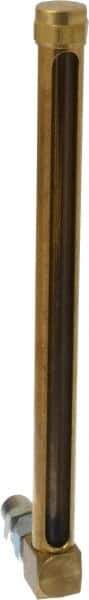 LDI Industries - 7-1/4 Inch Long Sight, 1/4 Inch Thread Size, Buna-N Seal Union Coupling, Vented Oil-Level Indicators and Gauge - 8-3/8 Inch Length to Center of Base - Exact Tool & Supply