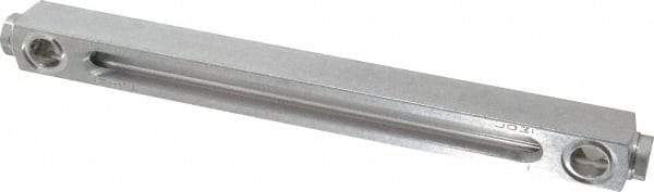LDI Industries - 1/2-20 Thread, 7-1/2 Inch Sight Length, Closed Circuit Liquid Level Sight Gauge - 9 Inch Length to Center of Base, 10-5/8 Inch Overall Length, Buna-N Seal - Exact Tool & Supply