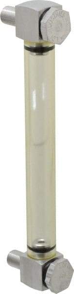 LDI Industries - 1/2-20 Thread, 5-9/32 Inch Sight Length, 125 Max psi, Closed Circuit Liquid Level Rigid Plastic Sight Gauge - 7 Inch Length to Center of Base, Buna-N Seal, 70° Working Temp, 225°F Max - Exact Tool & Supply