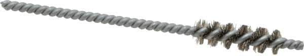 Schaefer Brush - 1/8 Inch Inside Diameter, 5/16 Inch Actual Brush Diameter, Stainless Steel, Power Fitting and Cleaning Brush - 1/8 Shank Diameter, 3-5/8 Inch Long, Twisted Wire Stem, 1/4 Inch Refrigeration Outside Diameter - Exact Tool & Supply