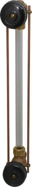 Conbraco - 400 psi Working Pressure, 200 Max psi, Bronze Liquid Level Gage Glass - 400°F Max Operating Temp, 1/2 Inch Thread, EPDM Seal - Exact Tool & Supply