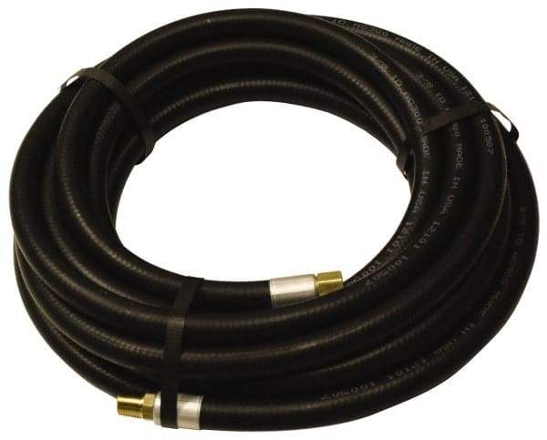 Alliance Hose & Rubber - 5/8" ID x 1" OD 25' Long Multipurpose Air Hose - MNPT x FNPT(Swivel) Ends, 300 Working psi, -40 to 190°F, 3/4" Fitting, Black - Exact Tool & Supply