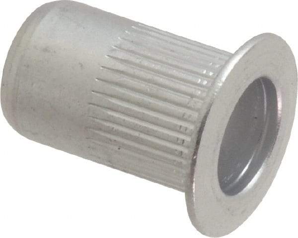RivetKing - 0.02 to 0.13" Grip, Aluminum Standard Rivet Nut - Uncoated, Countersunk Head - Exact Tool & Supply