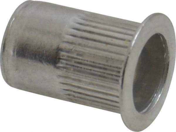 RivetKing - 0.02 to 0.13" Grip, Aluminum Standard Rivet Nut - Uncoated, Countersunk Head - Exact Tool & Supply