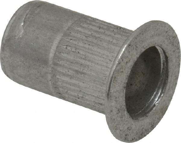 RivetKing - #10-32, 0.02 to 0.13" Grip, 19/64" Drill, Aluminum Standard Rivet Nut - Uncoated, Countersunk Head - Exact Tool & Supply