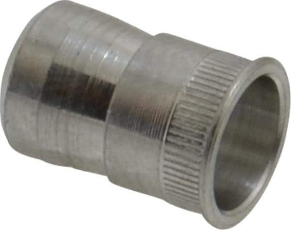 RivetKing - #8-32 UNC, Uncoated, Aluminum Knurled Rivet Nut Inserts - 0.266" to 0.271" Grip, 1/4" Drill Size - Exact Tool & Supply
