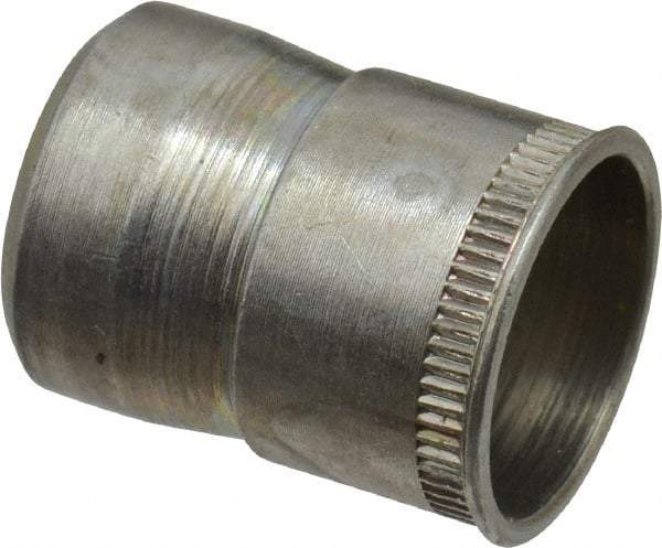 RivetKing - 3/8-16 UNC, Zinc-Plated, Steel Knurled Rivet Nut Inserts - 0.594" to 0.599" Grip, 9/16" Drill Size - Exact Tool & Supply