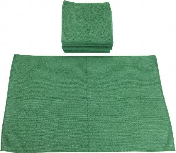 PRO-SOURCE - Reusable Microfiber Wipes - Packet, 16" x 24" Sheet Size, Green - Exact Tool & Supply