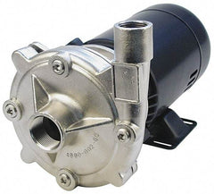 Pentair - ODP Motor, 208-230/460 Volt, 3 Phase, 1/2 HP, Stainless Steel Straight Pump - 1-1/4 Inch Inlet, 1 Inch Outlet, 82 Max Head psi, Stainless Steel Impeller, Viton Seal, 82 Ft. Shut Off - Exact Tool & Supply