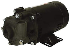 Pentair - ODP Motor, 115/208-230 Volt, 1 Phase, 3/4 HP, Cast Iron Straight Pump - 1 Inch Inlet, 3/4 Inch Outlet, 55 Max Head psi, Bronze Impeller, Cast Iron Shaft, Buna-N Seal, 55 Ft. Shut Off - Exact Tool & Supply