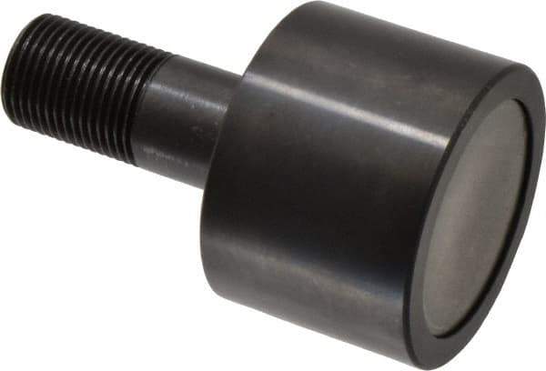 Accurate Bushing - 2-1/4" Roller Diam x 1-11/16" Width, 7/8" Stud Diam x 2" Length, Plain Load Roller - Steel, 1-1/8" Thread Length, 7/8-14 Thread, 3,490 Lb Dynamic Cap, 2,000 Lb Static Cap - Exact Tool & Supply