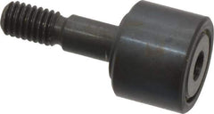 Made in USA - 1/2" Roller Diam x 3/8" Width, 3/16" Stud Diam x 5/8" Length, Stud Cam Follower - Steel, 1/4" Thread Length, 10-32 Thread, 544 Lb Dynamic Cap - Exact Tool & Supply