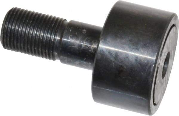 Made in USA - 1-3/4" Roller Diam x 1" Width, 3/4" Stud Diam x 1-3/4" Length, Stud Cam Follower - Steel, 7/8" Thread Length, 3/4-16 Thread, 5,108 Lb Dynamic Cap - Exact Tool & Supply