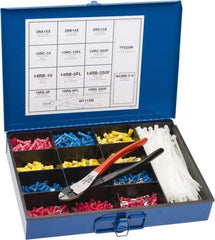 Thomas & Betts - 1,102 Piece, Terminal Kit - 22 to 10 AWG Compatible Wire Size - Exact Tool & Supply