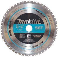 Makita - 5-3/8" Diam, 5/8" Arbor Hole Diam, 50 Tooth Wet & Dry Cut Saw Blade - Carbide-Tipped, General Purpose Action, Standard Round Arbor - Exact Tool & Supply