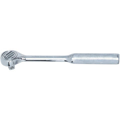 Made in USA - Ratchets; Tool Type: Ratchet ; Drive Size (Inch): 1/2 ; Head Shape: Round ; Head Features: Knurled ; Finish/Coating: Chrome ; Overall Length (Inch): 10-1/4 - Exact Tool & Supply