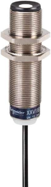 Telemecanique Sensors - PNP, NC, 0.05m Detection, Cylinder, Ultrasonic Proximity Sensor - 3 Wires, IP67, 12 to 24 VDC, M18x1 Thread, 18mm Wide - Exact Tool & Supply