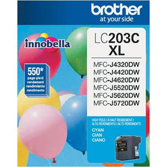Brother - Cyan Ink Cartridge - Use with Brother MFC-J460DW, J480DW, J485DW, J680DW, J880DW, J885DW, J4320DW, J4420DW, J4620DW, J5520DW, J5620DW, J5720DW - Exact Tool & Supply