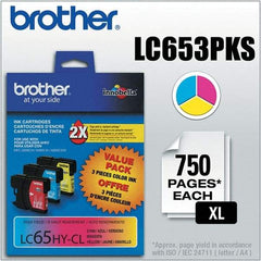 Brother - Cyan, Magenta & Yellow Ink Cartridge - Use with Brother MFC-5890CN, 5895CW, 6490CW, 6890CDW - Exact Tool & Supply