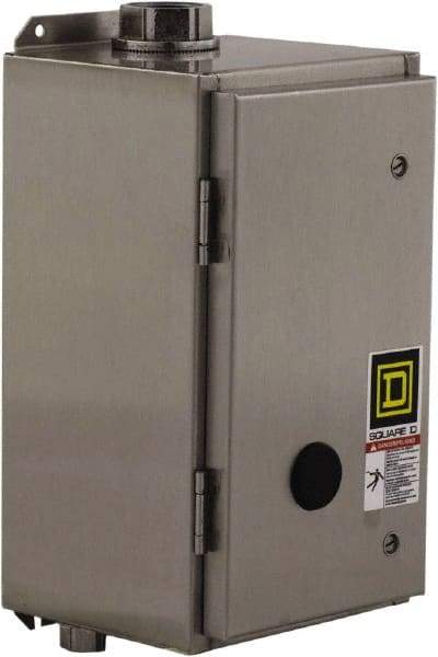 Square D - 4/4X NEMA Rated, 6 Pole, Mechanically Held Lighting Contactor - 20 A (Tungsten), 30 A (Fluorescent), 110 VAC at 50 Hz, 120 VAC at 60 Hz, 6NO Contact Configuration - Exact Tool & Supply