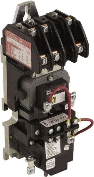 Square D - No Enclosure, 4 Pole, Mechanically Held Lighting Contactor - 20 A (Tungsten), 30 A (Fluorescent), 110 VAC at 50 Hz, 120 VAC at 60 Hz, 3NO/NC Contact Configuration - Exact Tool & Supply
