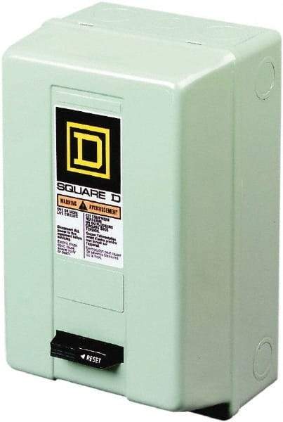 Square D - 3 Pole, 220 Coil VAC at 50 Hz, 240 Coil VAC at 60 Hz, 90 Amp NEMA Contactor - NEMA 1 Enclosure, 50 Hz at 220 VAC and 60 Hz at 240 VAC - Exact Tool & Supply