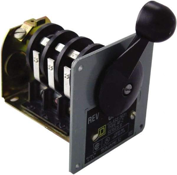 Square D - 250 VDC, 600 VAC Input Volt, Reversing, Drum Switch - CSA, RoHS Compliant, UL Listed - Exact Tool & Supply