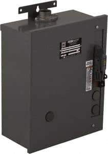 Square D - 3R NEMA Rated, 3 Pole, Electrically Held Lighting Contactor - 100 A (Tungsten), 110 VAC at 50 Hz, 120 VAC at 60 Hz - Exact Tool & Supply