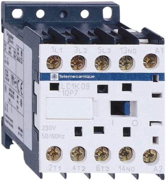 Schneider Electric - 3 Pole, 230 Coil VAC at 50/60 Hz, 16 Amp at 690 VAC, 20 Amp at 440 VAC and 9 Amp at 440 VAC, IEC Contactor - CSA, RoHS Compliant, UL Listed - Exact Tool & Supply