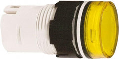 Schneider Electric - Yellow Lens LED Pilot Light - Round Lens, Shock Resistant, Vibration Resistant - Exact Tool & Supply