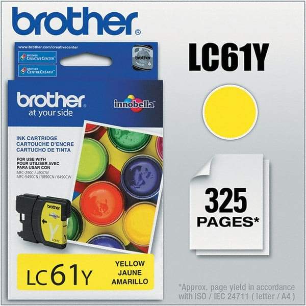 Brother - Yellow Ink Cartridge - Use with Brother DCP-J140W, 165C, 375CW, 385C, 395CN, 585CW, MFC-250C, 255CW, 290C, 295CN, 490CW, 495CW, J615W, 775CW, 790CW, 795CW, 990CW - Exact Tool & Supply